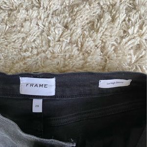 Frame ankle skinny jeans.